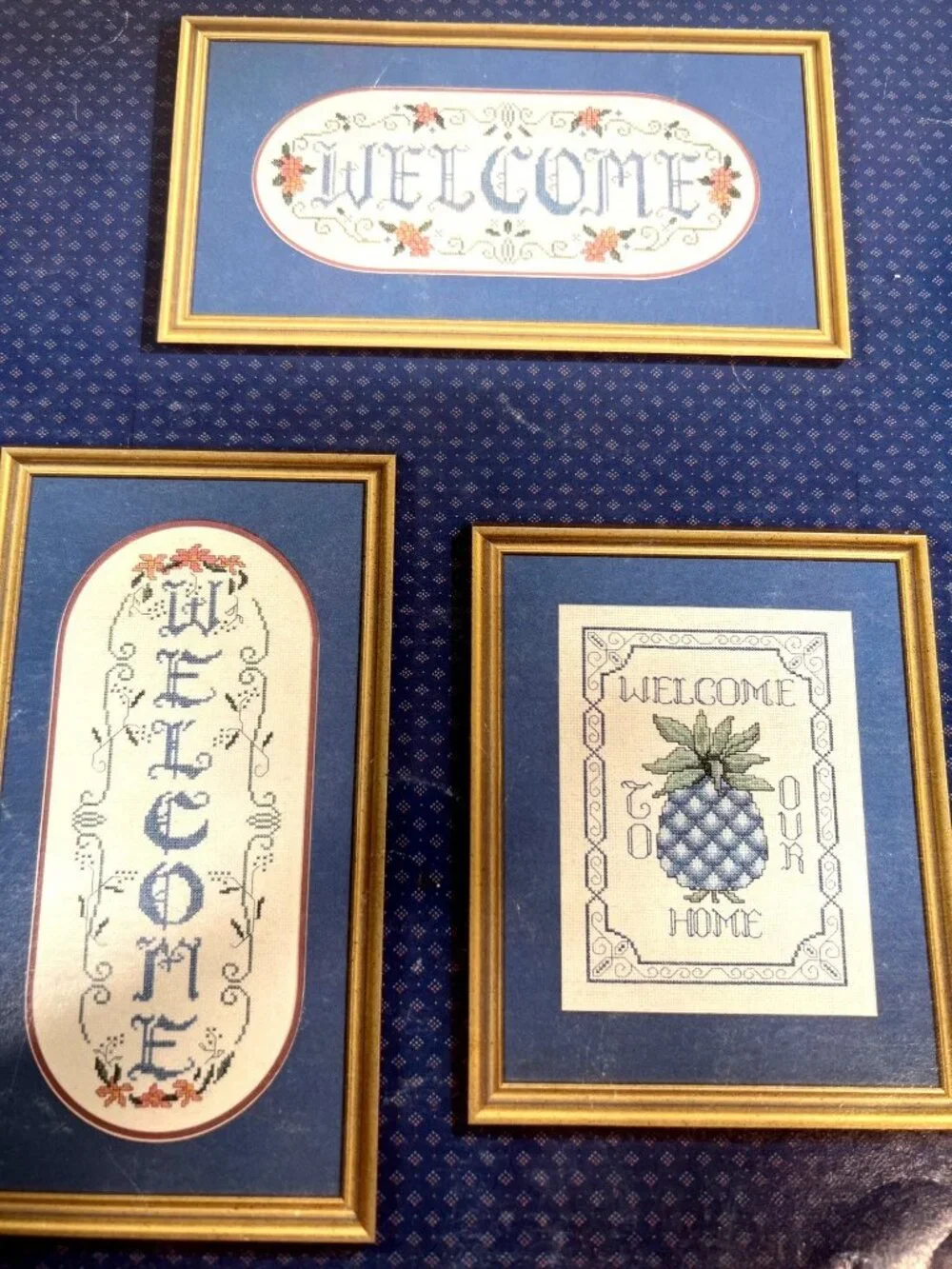 Cross Stitch Pattern Lot Of 4 Booklets Featuring Welcome & Sampler Designs